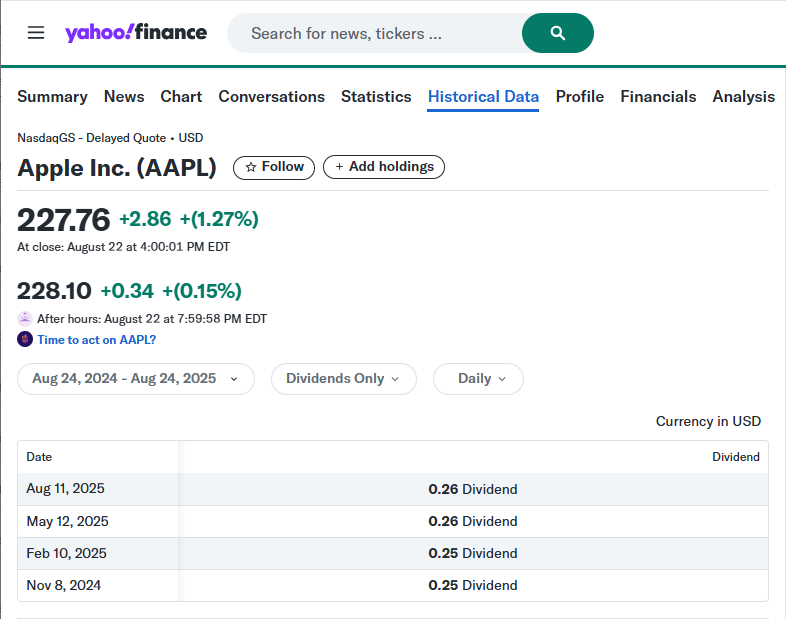 DIVIDEND formula usage