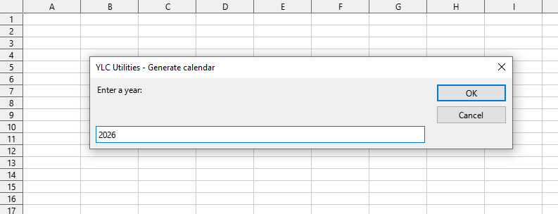 Template > Annual calendar