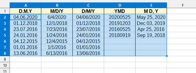 Date > Auto date conversion