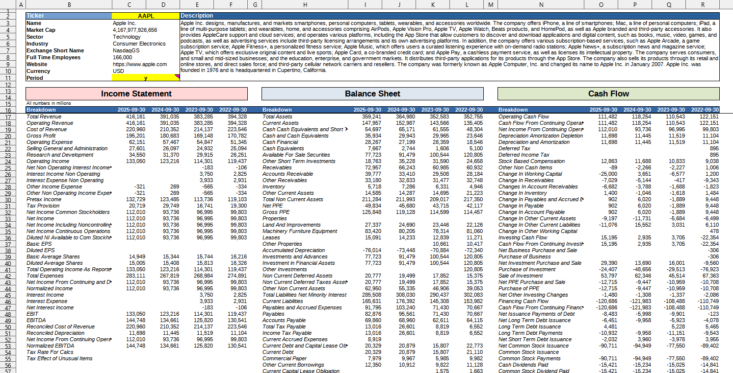 Template > Company screener