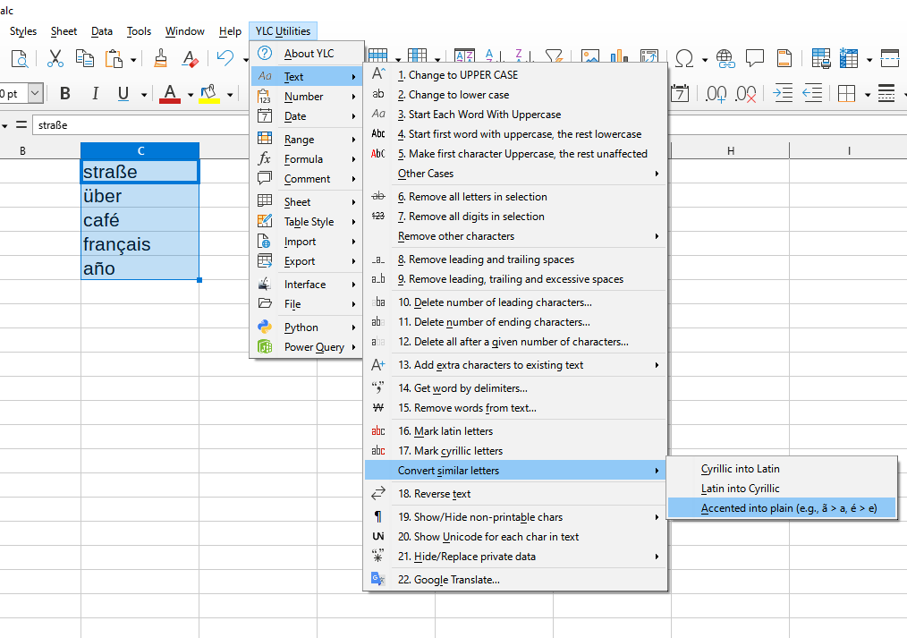 Text > Convert similar letters