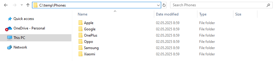 YLC Utilities > File > Create new folders from selection