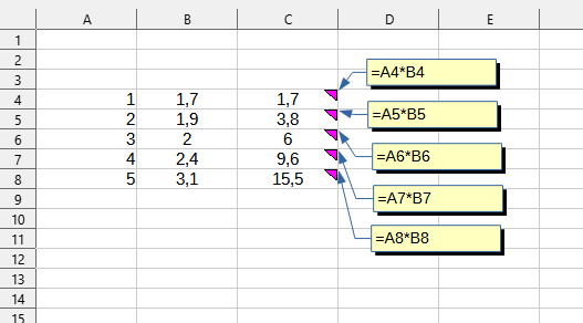 Comment > Copy formula to comment