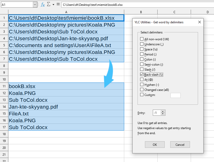 Text > Get word by delimiters