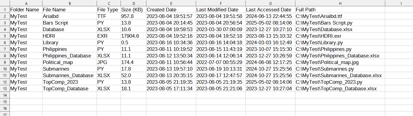 YLC Utilities > File > Insert a list of existing files
