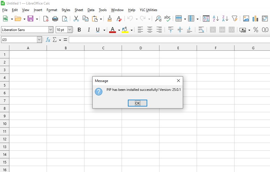 YLC Utilities > Python > Install PIP package