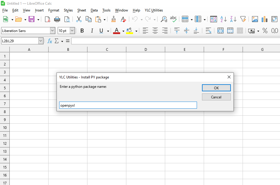 YLC Utilities > Python > Install PY package