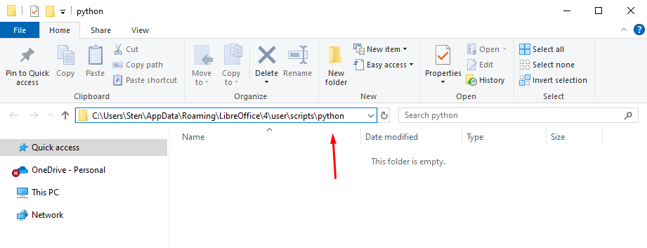 YLC Utilities > Python > Open python scripts folder