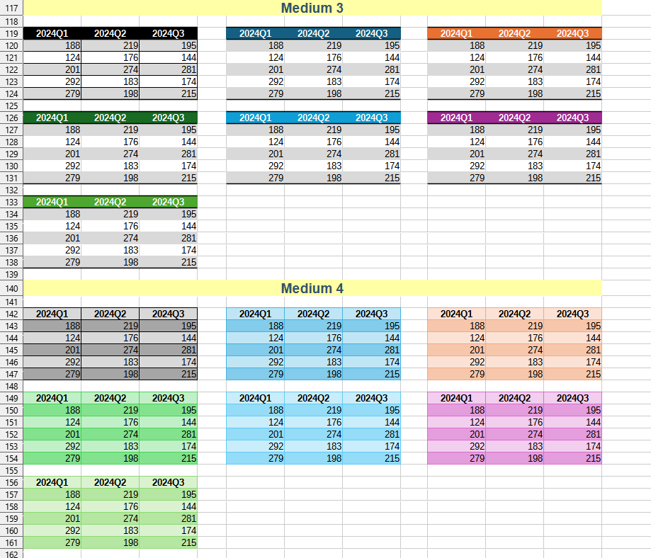 YLC Utilities > Table Styles > Excel