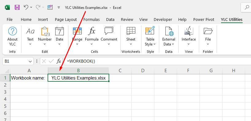 Приклад використання функції WORKBOOK()