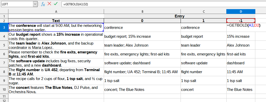 Приклад використання функції GETBOLD()