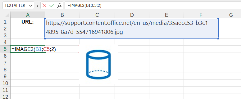 Приклад використання функції IMAGE()