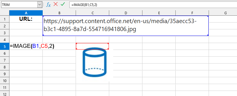 Приклад використання функції IMAGE()