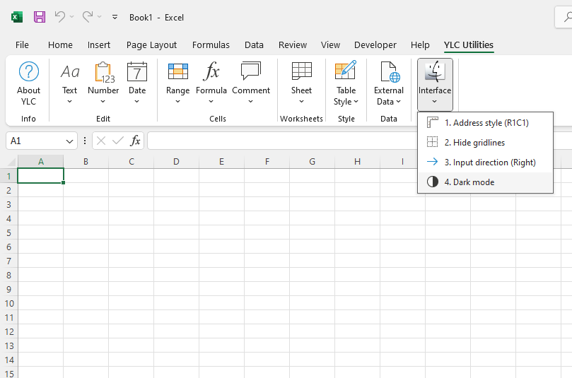YLC Utilities > Інтерфейс > Темний режим