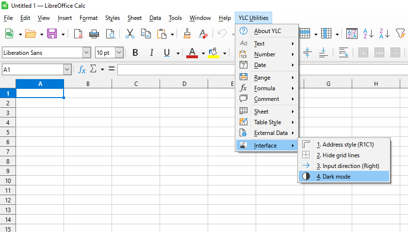 YLC Utilities > Інтерфейс > Темний режим
