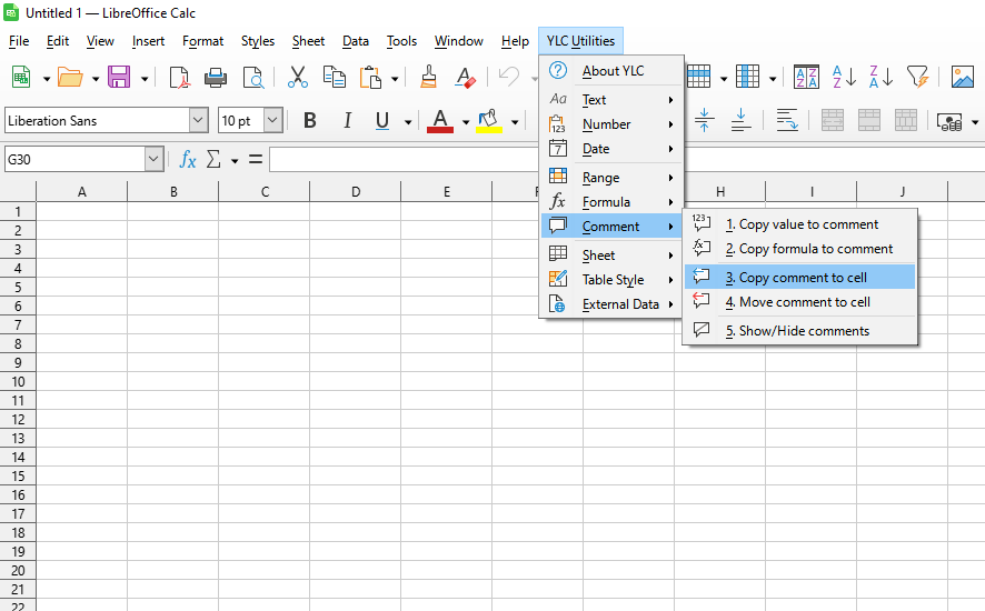 Коментар › Копіювати коментар в комірку