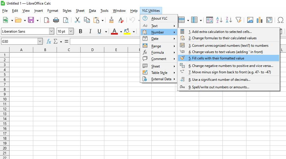Число › Заповнити клітинки їх відформатованим значенням