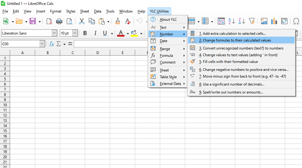 Число › Змінити формули на їх розрахункові значення