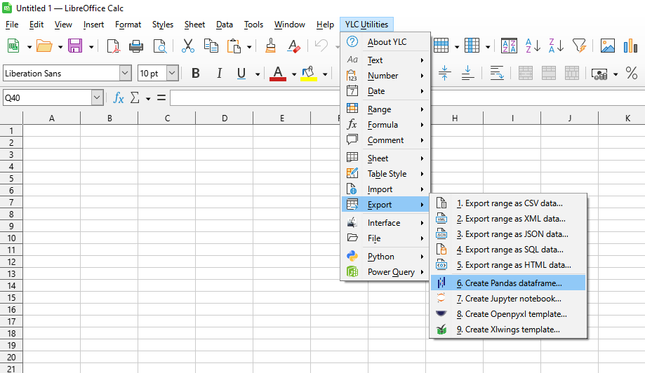YLC Utilities > Дані › Створити Pandas dataframe