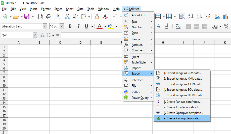 YLC Utilities > Дані › Створити Xlwings шаблон