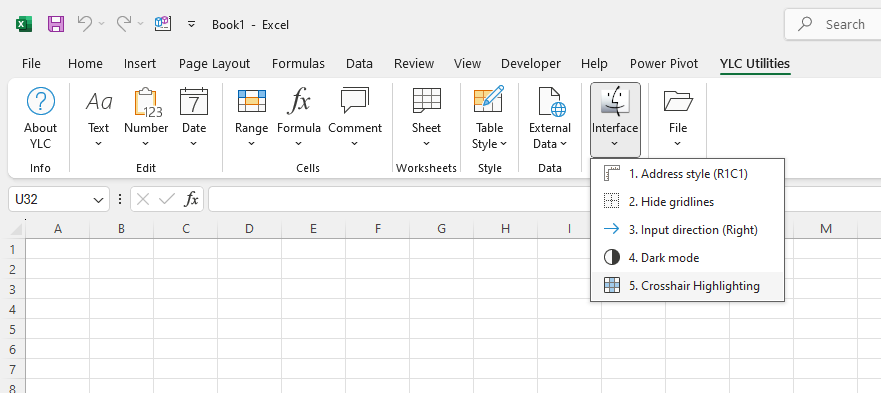 YLC Utilities > Інтерфейс > Перехресна підсвітка