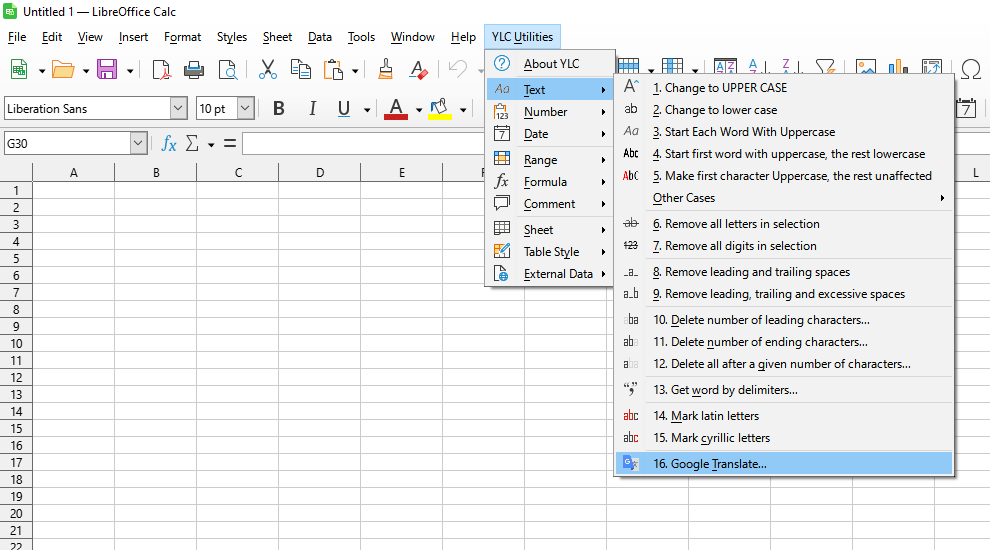 YLC Utilities > Текст › Google Перекладач
