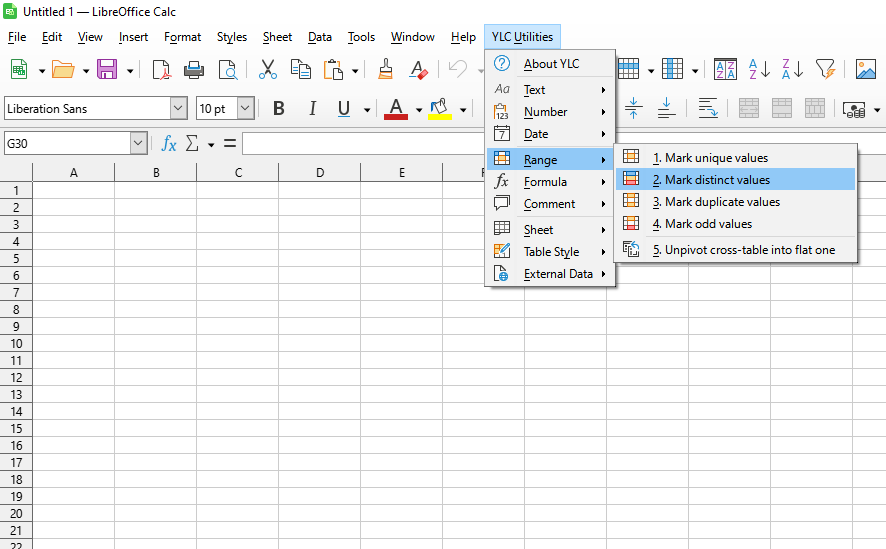 Діапазон › Позначити різні значення