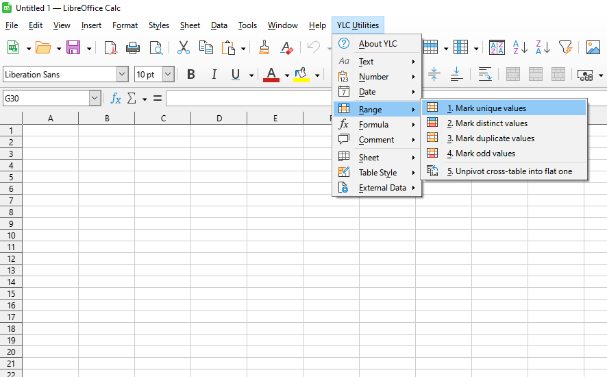 Діапазон › Позначити унікальні значення