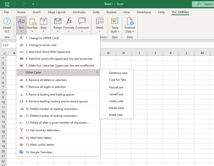 YLC Utilities > Текст › Інші регістри