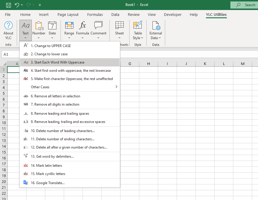 YLC Utilities > Текст › Почати кожне слово з верхнього регістру