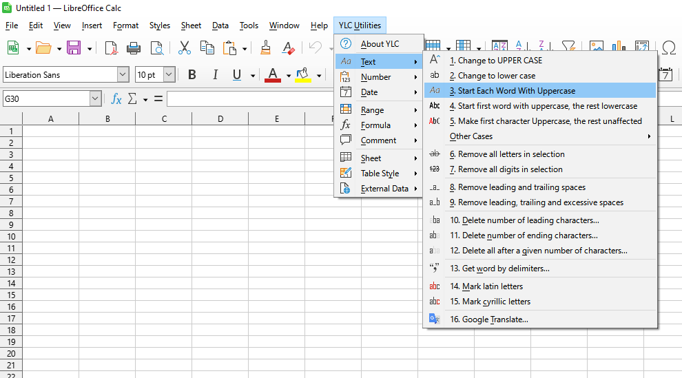 YLC Utilities > Текст › Почати кожне слово з верхнього регістру