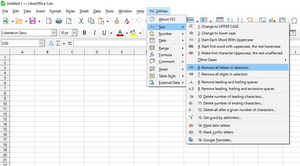 Текст › Видалити всі текстові символи у виділених клітинках