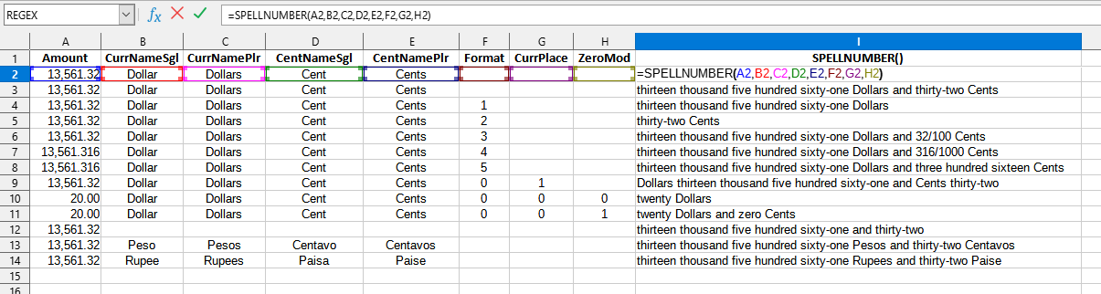 Приклад використання функції SPELLNUMBER()